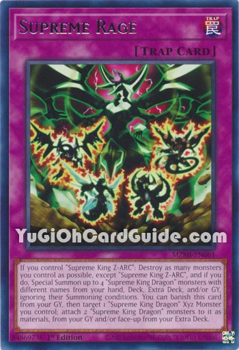 Yu-Gi-Oh Card: Supreme Rage
