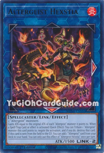 Yu-Gi-Oh Card: Altergeist Hexstia