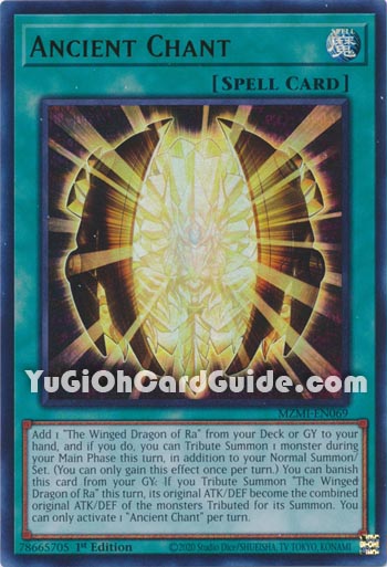 Yu-Gi-Oh Card: Ancient Chant