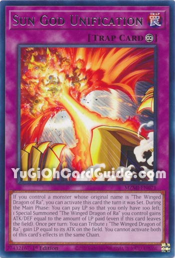 Yu-Gi-Oh Card: Sun God Unification