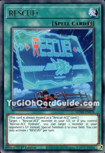 Yu-Gi-Oh Card: RESCUE!