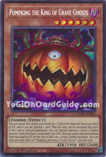 Yu-Gi-Oh Card: Pumpking the King of Grave Ghosts