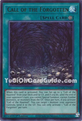 Yu-Gi-Oh Card: Call of the Forgotten