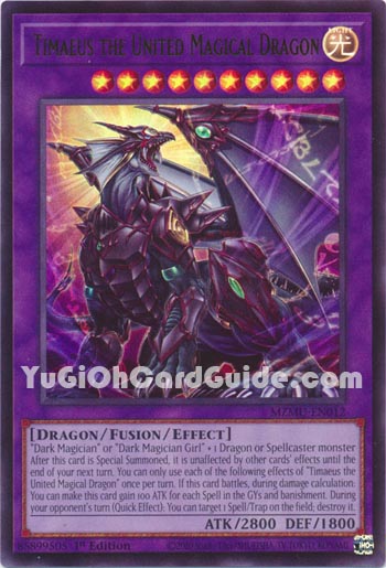 Yu-Gi-Oh Card: Timaeus the United Magical Dragon