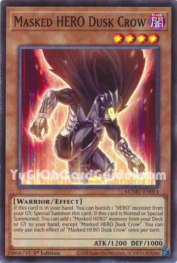Yu-Gi-Oh Card: Masked HERO Dusk Crow