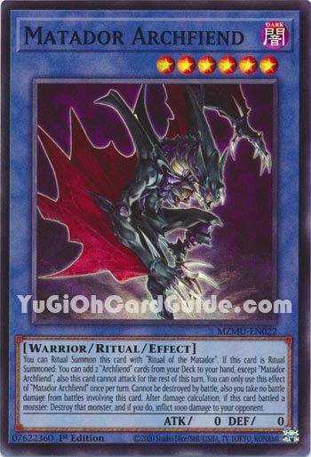 Yu-Gi-Oh Card: Matador Archfiend