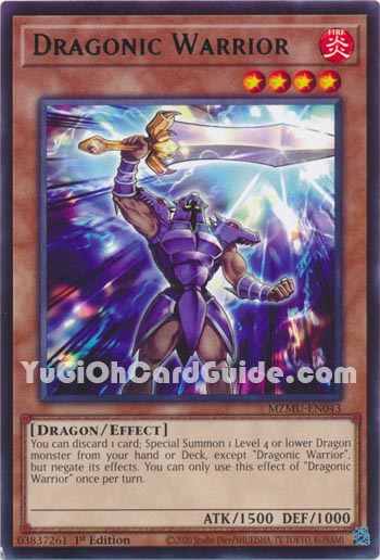 Yu-Gi-Oh Card: Dragonic Warrior