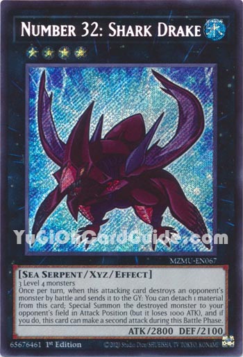 Yu-Gi-Oh Card: Number 32: Shark Drake