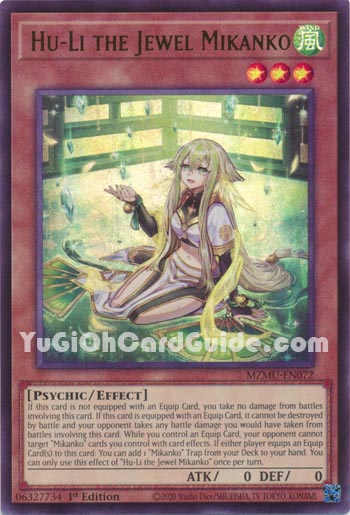 Yu-Gi-Oh Card: Hu-Li the Jewel Mikanko