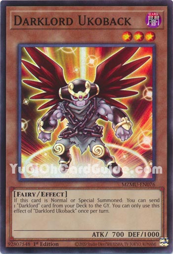 Yu-Gi-Oh Card: Darklord Ukoback