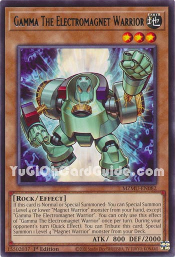 Yu-Gi-Oh Card: Gamma The Electromagnet Warrior