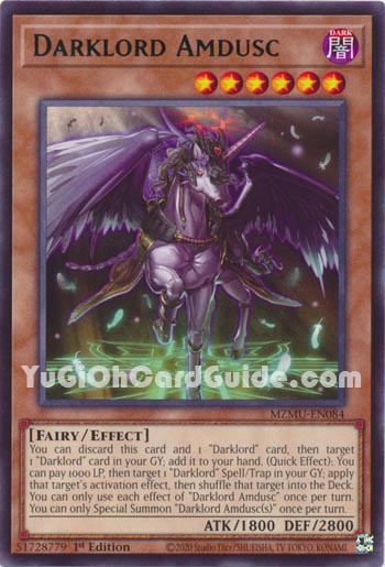 Yu-Gi-Oh Card: Darklord Amdusc