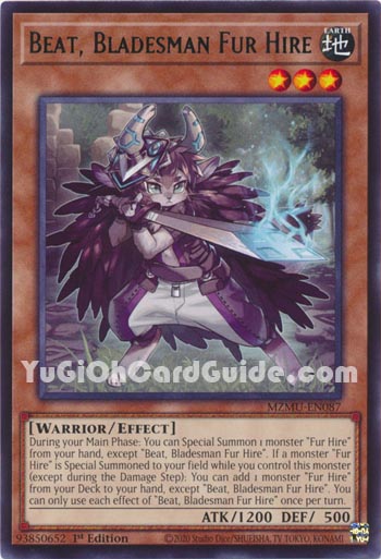 Yu-Gi-Oh Card: Beat, Bladesman Fur Hire