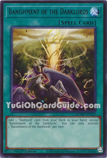 Yu-Gi-Oh Card: Banishment of the Darklords