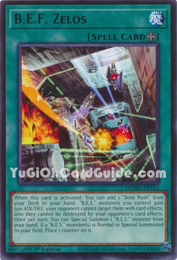Yu-Gi-Oh Card: B.E.F. Zelos