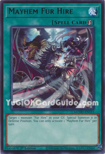 Yu-Gi-Oh Card: Mayhem Fur Hire