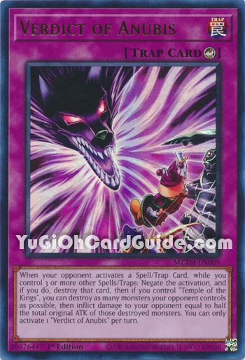 Yu-Gi-Oh Card: Verdict of Anubis