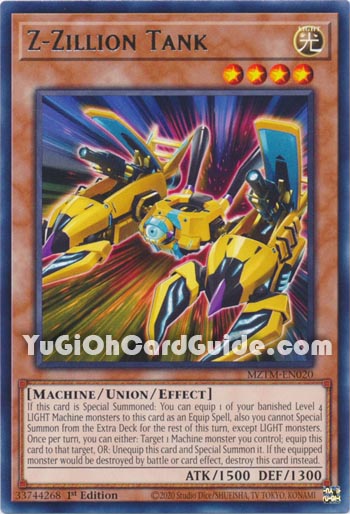 Yu-Gi-Oh Card: Z-Zillion Tank