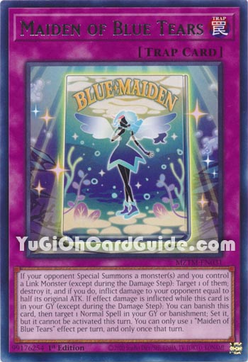 Yu-Gi-Oh Card: Maiden of Blue Tears