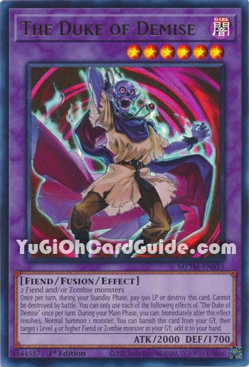 Yu-Gi-Oh Card: The Duke of Demise