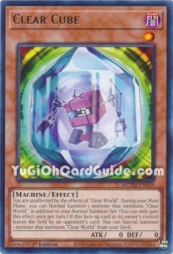 Yu-Gi-Oh Card: Clear Cube