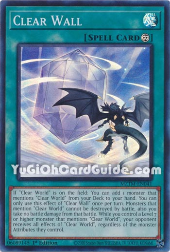 Yu-Gi-Oh Card: Clear Wall