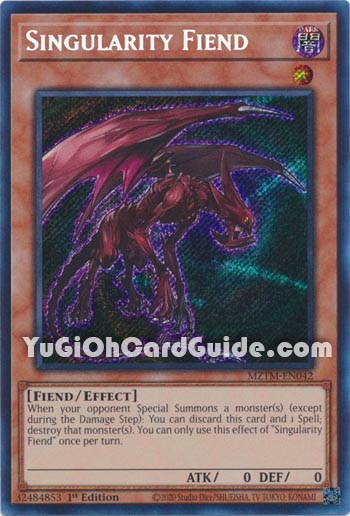 Yu-Gi-Oh Card: Singularity Fiend