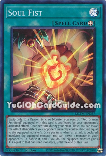 Yu-Gi-Oh Card: Soul Fist