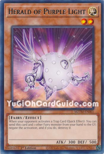 Yu-Gi-Oh Card: Herald of Purple Light