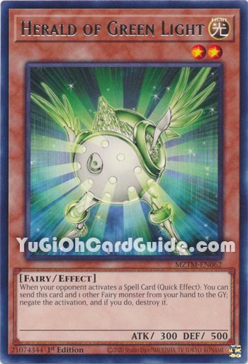 Yu-Gi-Oh Card: Herald of Green Light