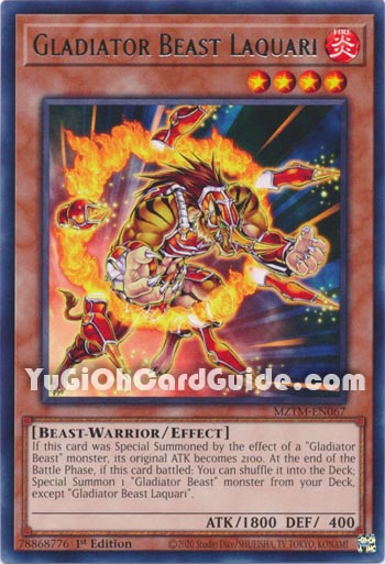 Yu-Gi-Oh Card: Gladiator Beast Laquari