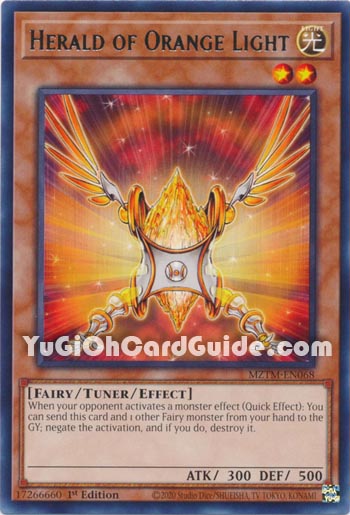 Yu-Gi-Oh Card: Herald of Orange Light