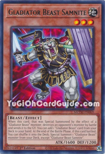 Yu-Gi-Oh Card: Gladiator Beast Samnite