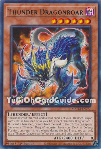 Yu-Gi-Oh Card: Thunder Dragonroar