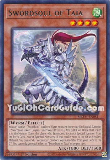 Yu-Gi-Oh Card: Swordsoul of Taia