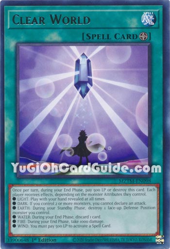 Yu-Gi-Oh Card: Clear World