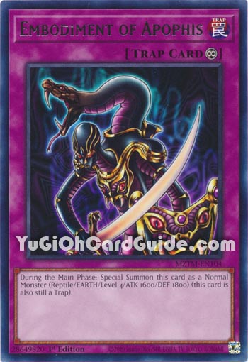 Yu-Gi-Oh Card: Embodiment of Apophis