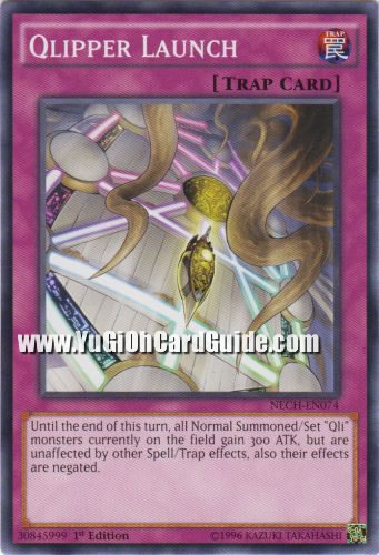 Yu-Gi-Oh! Karte Qlipper Launch (NECH-EN074) – Normale Fallenkarte, 1st Edition, Common, Aus The New Challengers