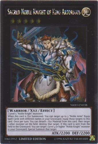 Yu-Gi-Oh Card: Sacred Noble Knight of King Artorigus