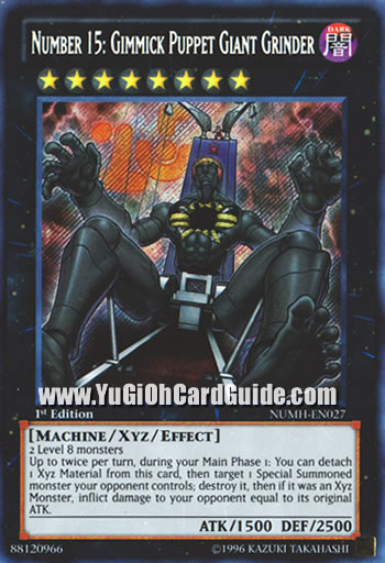 Yu-Gi-Oh! Number 15: Gimmick Puppet Giant Grinder – MAGO-EN056, Maximum Gold Rare 1st Edition NM/LP