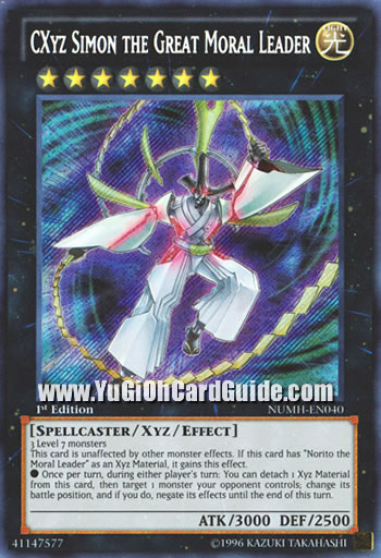 Yu-Gi-Oh Card: CXyz Simon the Great Moral Leader