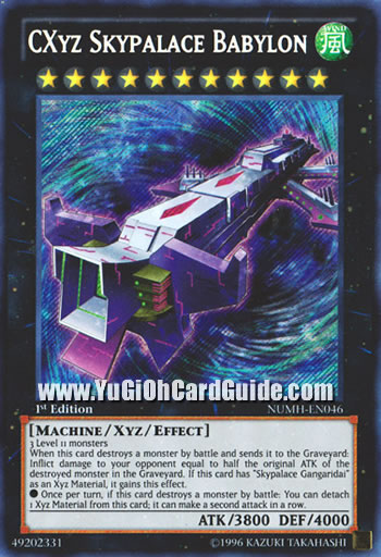 Yu-Gi-Oh Card: CXyz Skypalace Babylon