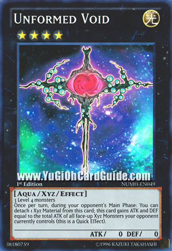 Yu-Gi-Oh Card: Unformed Void, the Fictitious King