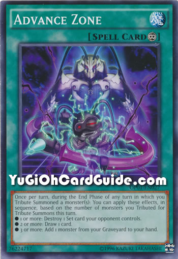 Yu-Gi-Oh Card: Advance Zone