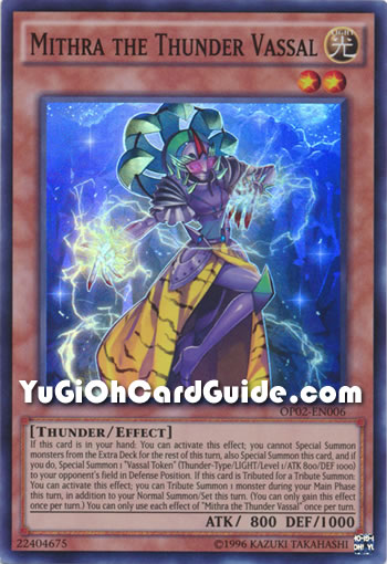 Yu-Gi-Oh Card: Mithra the Thunder Vassal