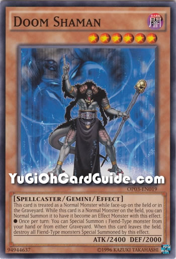 Yu-Gi-Oh Card: Doom Shaman