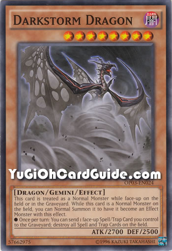 Yu-Gi-Oh Card: Darkstorm Dragon