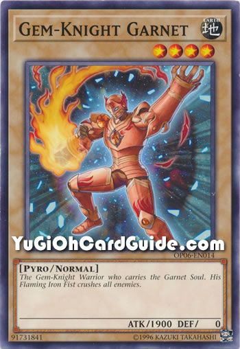 Yu-Gi-Oh Card: Gem-Knight Garnet