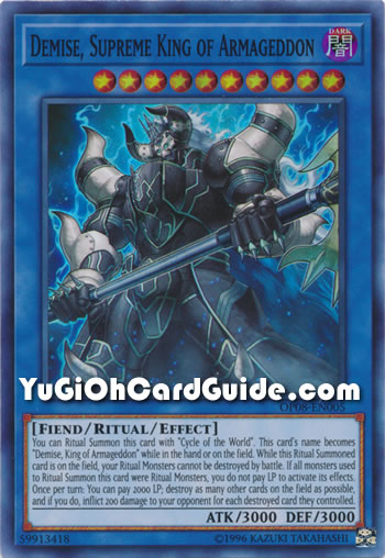 Yu-Gi-Oh Card: Demise, Supreme King of Armageddon