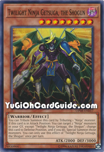 Yu-Gi-Oh Card: Twilight Ninja Getsuga, the Shogun